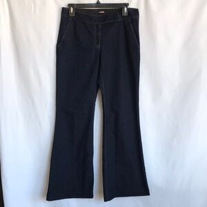 Express dark wash wide leg flare jeans, 8